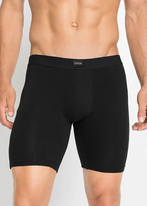 Boxer aderenti lunghi con cotone (pacco da 2), bonprix
