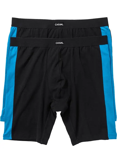Boxer aderenti lunghi con cotone (pacco da 2), bonprix