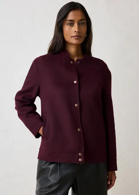 Bomber in misto lana morbido, bonprix