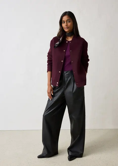 Bomber in misto lana morbido, bonprix