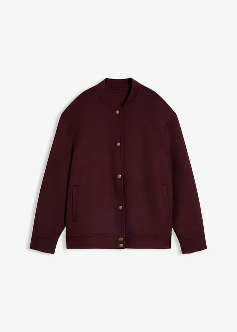 Bomber in misto lana morbido, bonprix