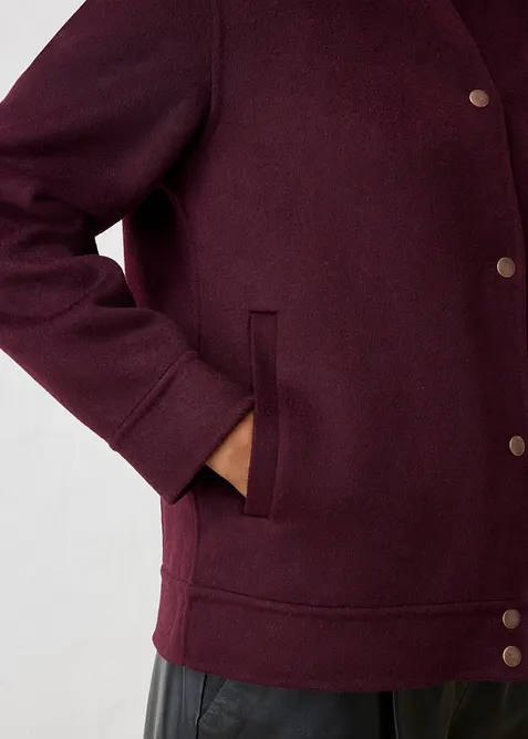Bomber in misto lana morbido, bonprix