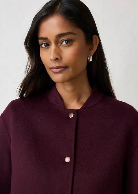 Bomber in misto lana morbido, bonprix