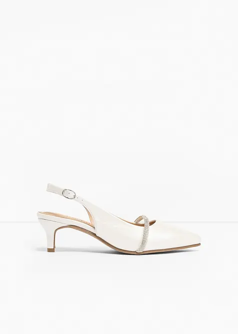 D&eacute;collet&eacute; slingback con brillantini, bonprix