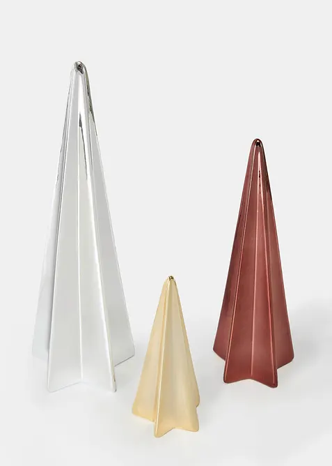 Soprammobile moderno a forma di alberi di natale (set 3 pezzi), bonprix