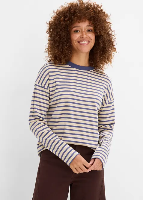 Maglia a maniche lunghe in cotone pesante, bonprix