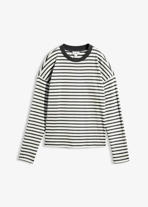 Maglia a maniche lunghe in cotone pesante, bonprix