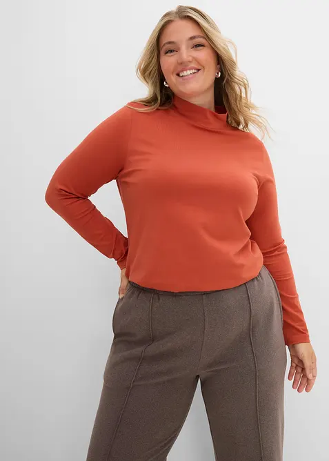 Maglia a maniche lunghe aderente, bonprix