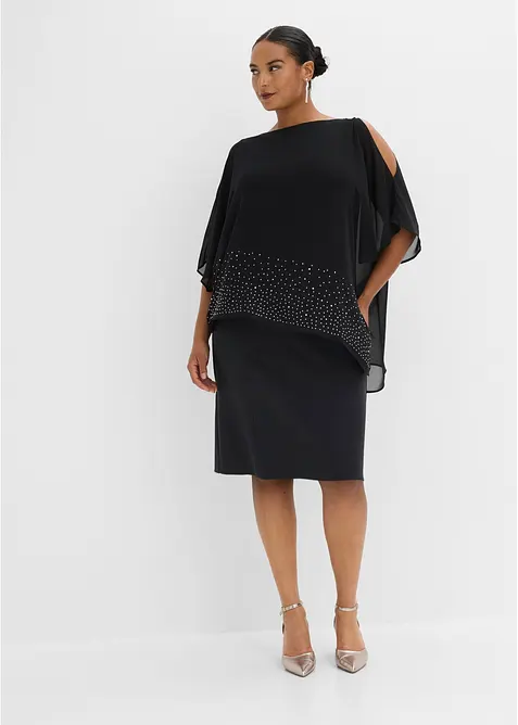 Abito a tubino con strass, bonprix