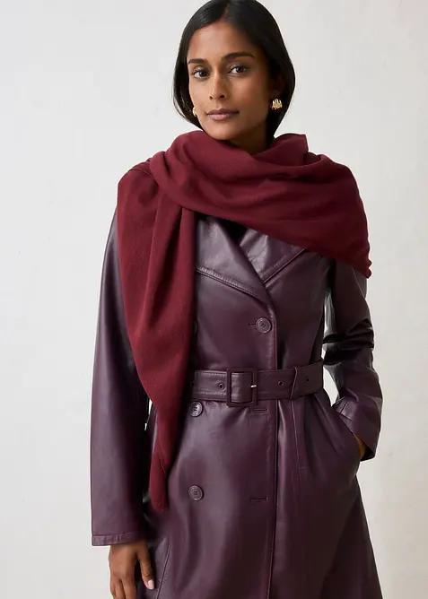 Sciarpa a triangolo in maglia fine con lana merino, bonprix