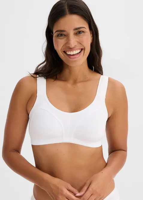 Reggiseno senza ferretto  con cotone biologico (pacco da 2), bonprix