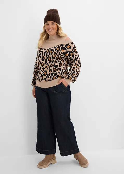 Maglione con cut-out alle spalle, bonprix