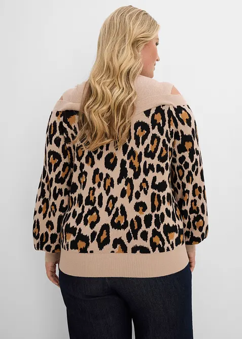 Maglione con cut-out alle spalle, bonprix