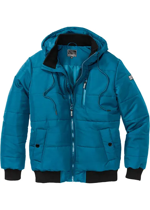 Giacca trapuntata invernale stile bomber con cappuccio, bonprix