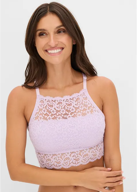 Reggiseno a bustier in pizzo elasticizzato, bonprix
