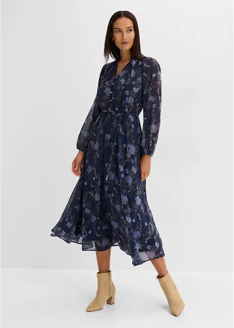 Abito midi di chiffon, bonprix