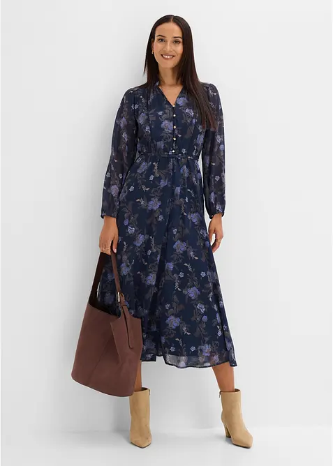 Abito midi di chiffon, bonprix