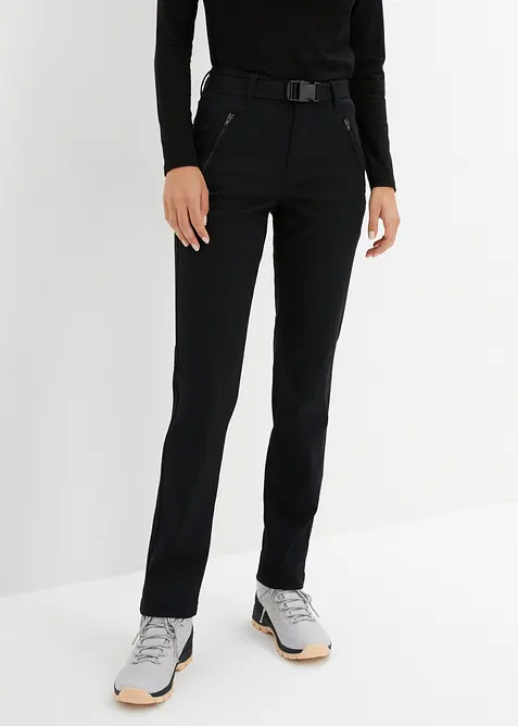 Pantaloni funzionali idrorepellenti in twill elasticizzato con cintura, bonprix