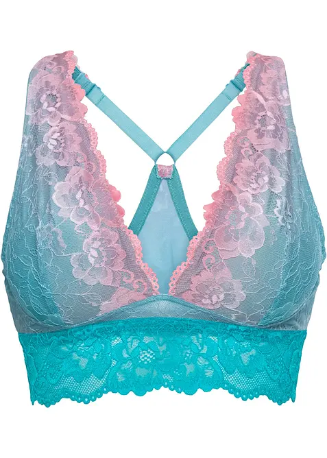 Reggiseno bustier dai colori sfumati con pizzo delicato, bonprix