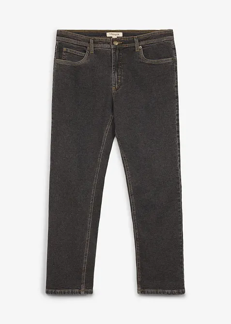 Jeans termici classic fit foderati in morbida flanella, straight, bonprix