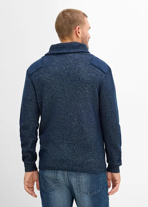 Maglione in filato fine con collo a scialle, bonprix