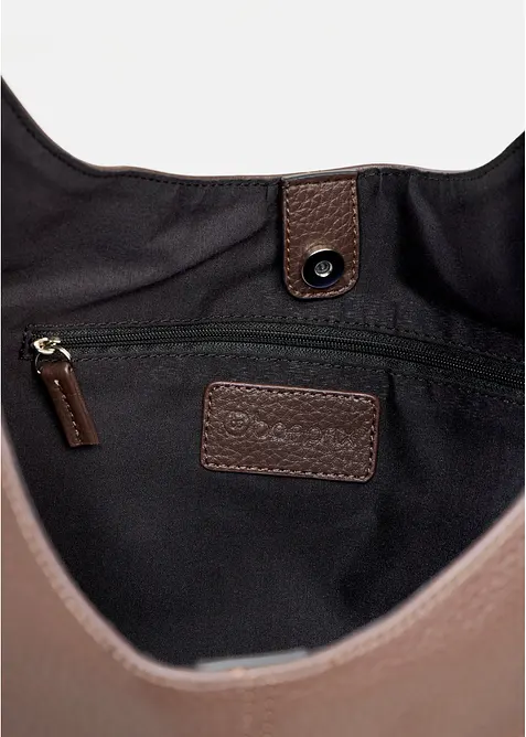 Borsa shopper in similpelle martellata, bonprix