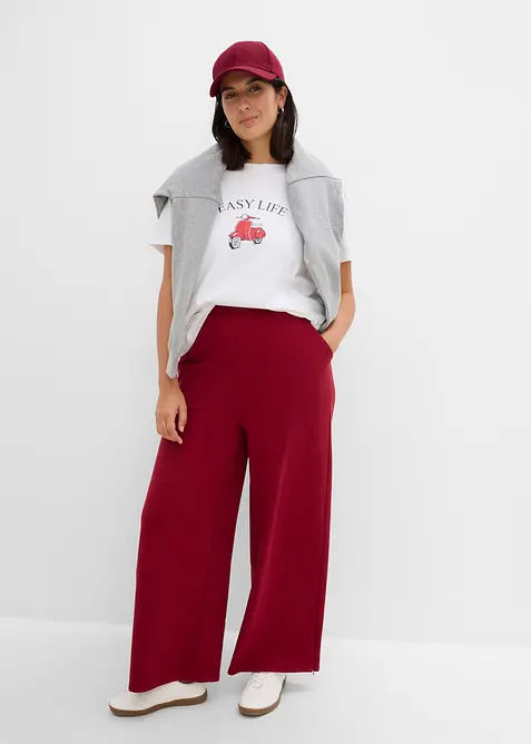 Pantaloni in felpa di misto cotone, bonprix