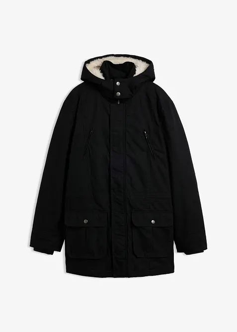 Parka invernale con cappuccio in teddy, bonprix