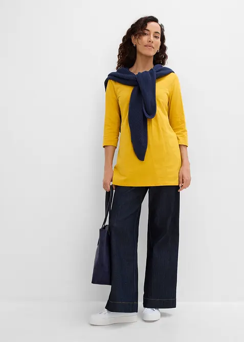 Maglia lunga in puro cotone, bonprix