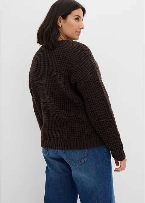Maglione in filato grosso con cerniera, bonprix