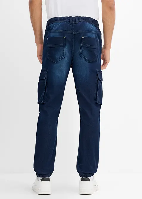Jeans jogger cargo con elastico in vita slim fit, straight, bonprix