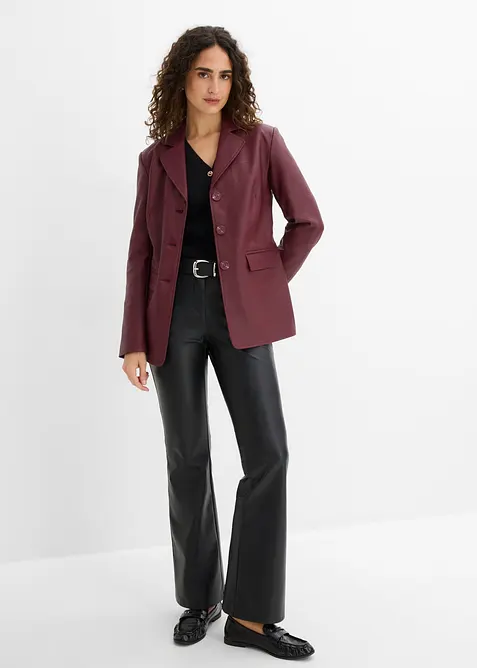 Blazer lungo in similpelle, bonprix