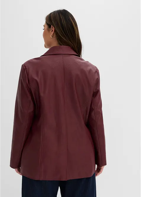 Blazer lungo in similpelle, bonprix