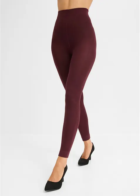 Leggings termici in maglia con morbido pile, 140 DEN, bonprix