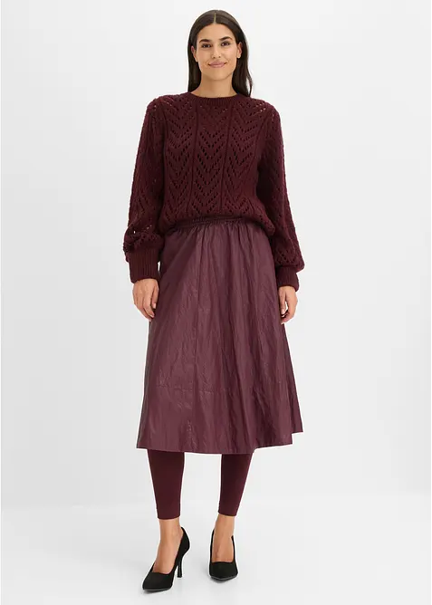 Leggings termici in maglia con morbido pile, 140 DEN, bonprix