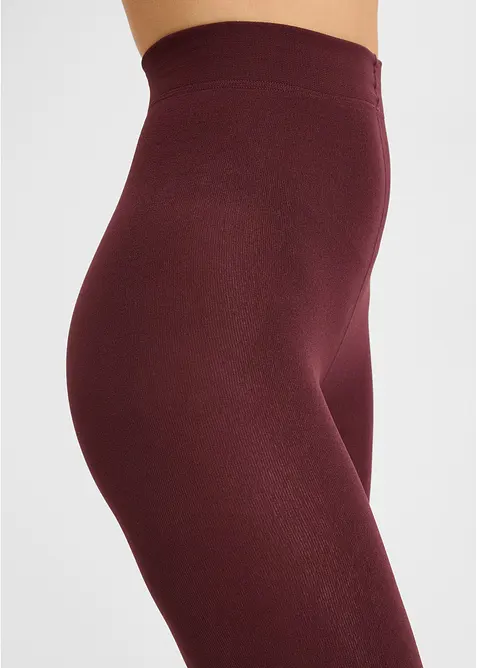 Leggings termici in maglia con morbido pile, 140 DEN, bonprix