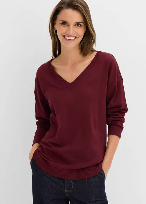 Maglione oversize in misto viscosa, bonprix
