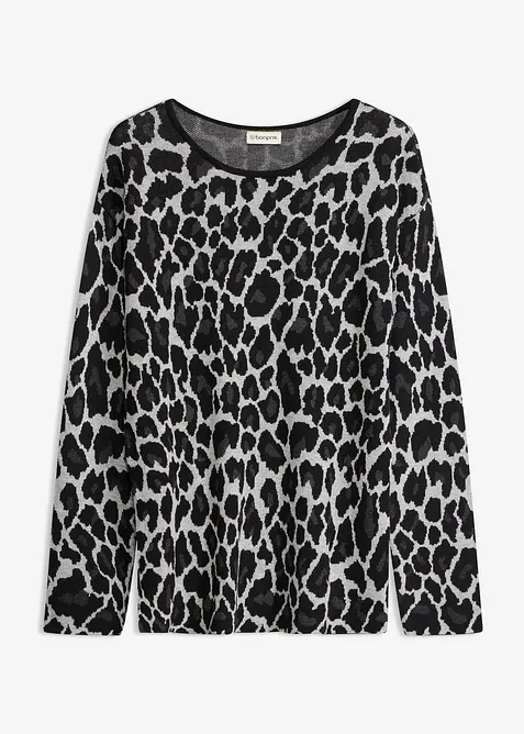 Maglione in filato fine con motivo jacquard, bonprix