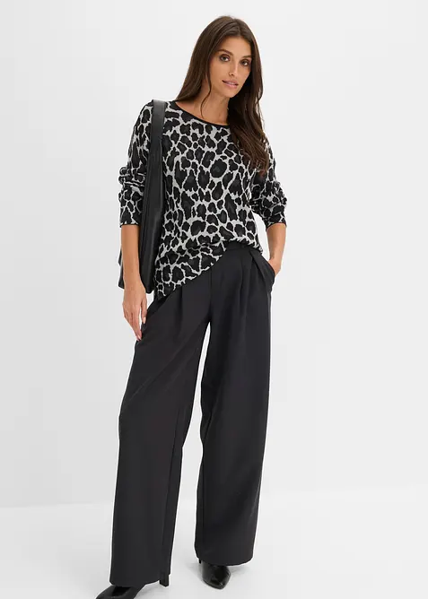 Maglione in filato fine con motivo jacquard, bonprix