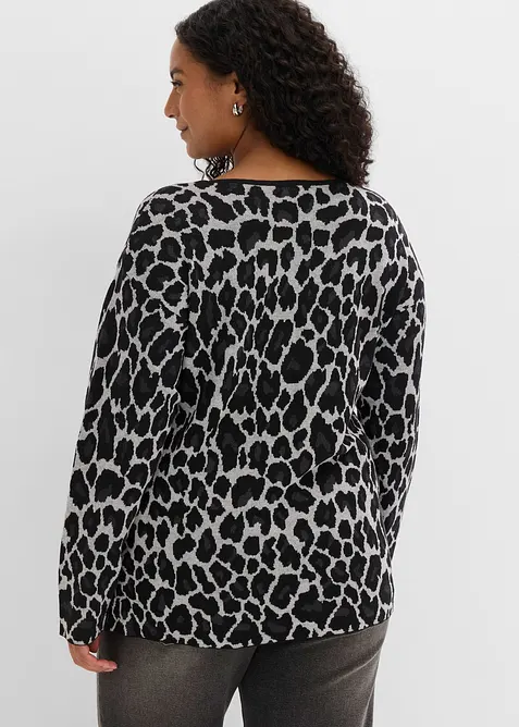 Maglione in filato fine con motivo jacquard, bonprix