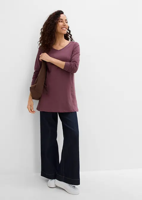 Maglia lunga in puro cotone, bonprix