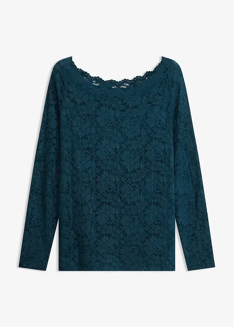 Maglia in pizzo a maniche lunghe, bonprix