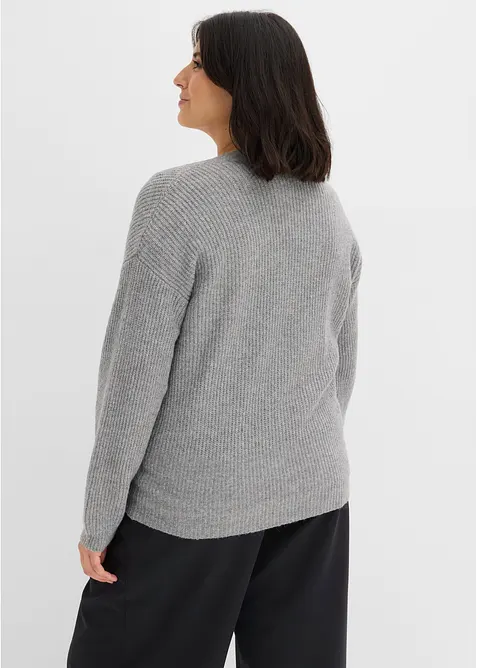 Maglione oversize con effetto incrociato, bonprix