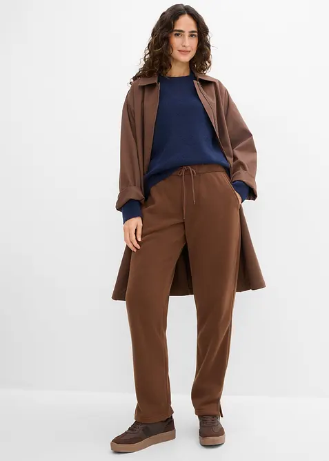 Pantaloni in pile con elastico in vita, bonprix