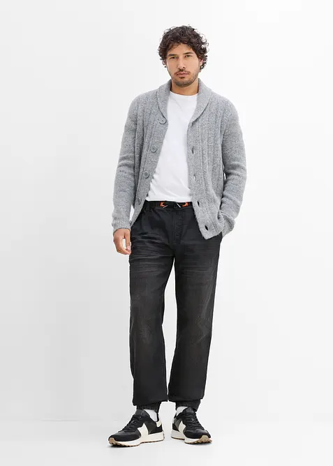 Jeans jogger con elastico in vita regular fit, straight, bonprix