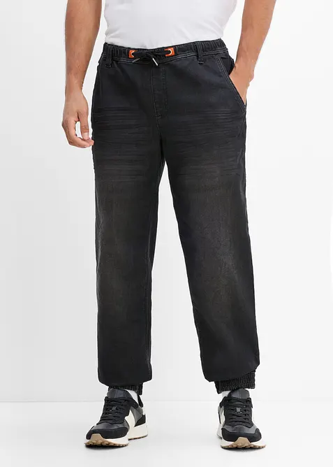 Jeans jogger con elastico in vita regular fit, straight, bonprix