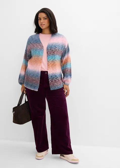 Cardigan in morbido filato grosso misto lana, bonprix
