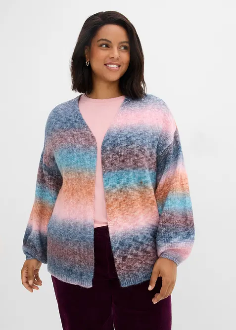 Cardigan in morbido filato grosso misto lana, bonprix