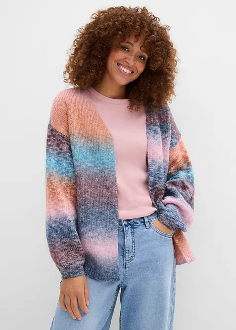 Cardigan in morbido filato grosso misto lana, bonprix