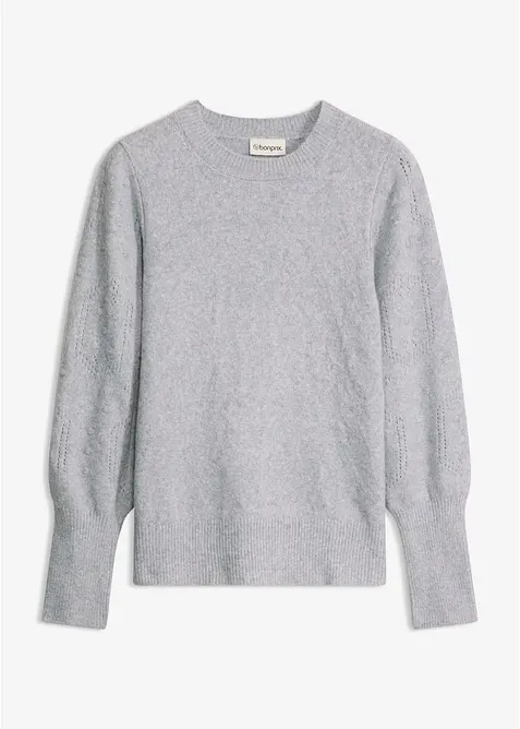 Maglione con motivo traforato, bonprix